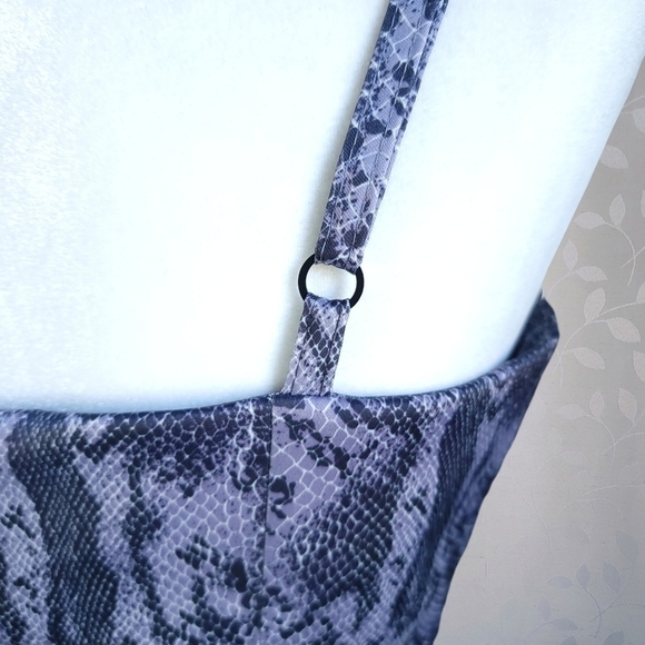 90s Baddie Snake Print Dress - Y2k Bratz Mcbling Club Style Vintage La Belle - Picture 11 of 16